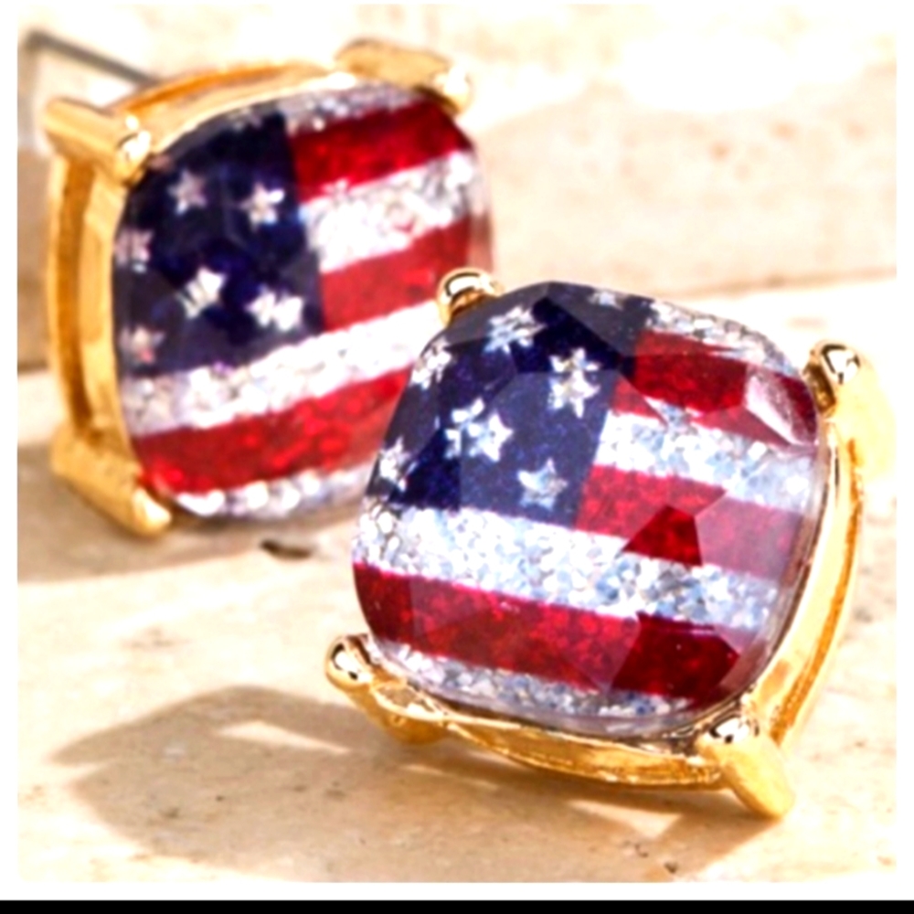 American flag earrings